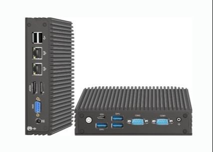 GPIO 2 COM 2 Lan Embedded Industrial PC N100 Fanless Mini Desktop Computer, WiFi 6